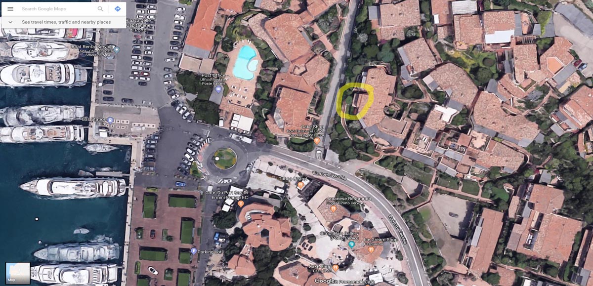 mappa Porto Cervo, Apartment with Gulf View