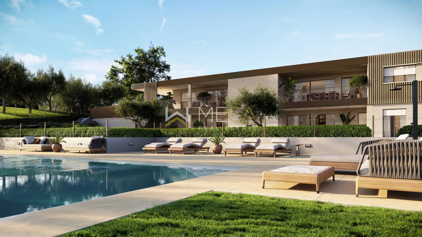 Polpenazze, trilocale con vista lago, giardino privato, piscina e garage doppio